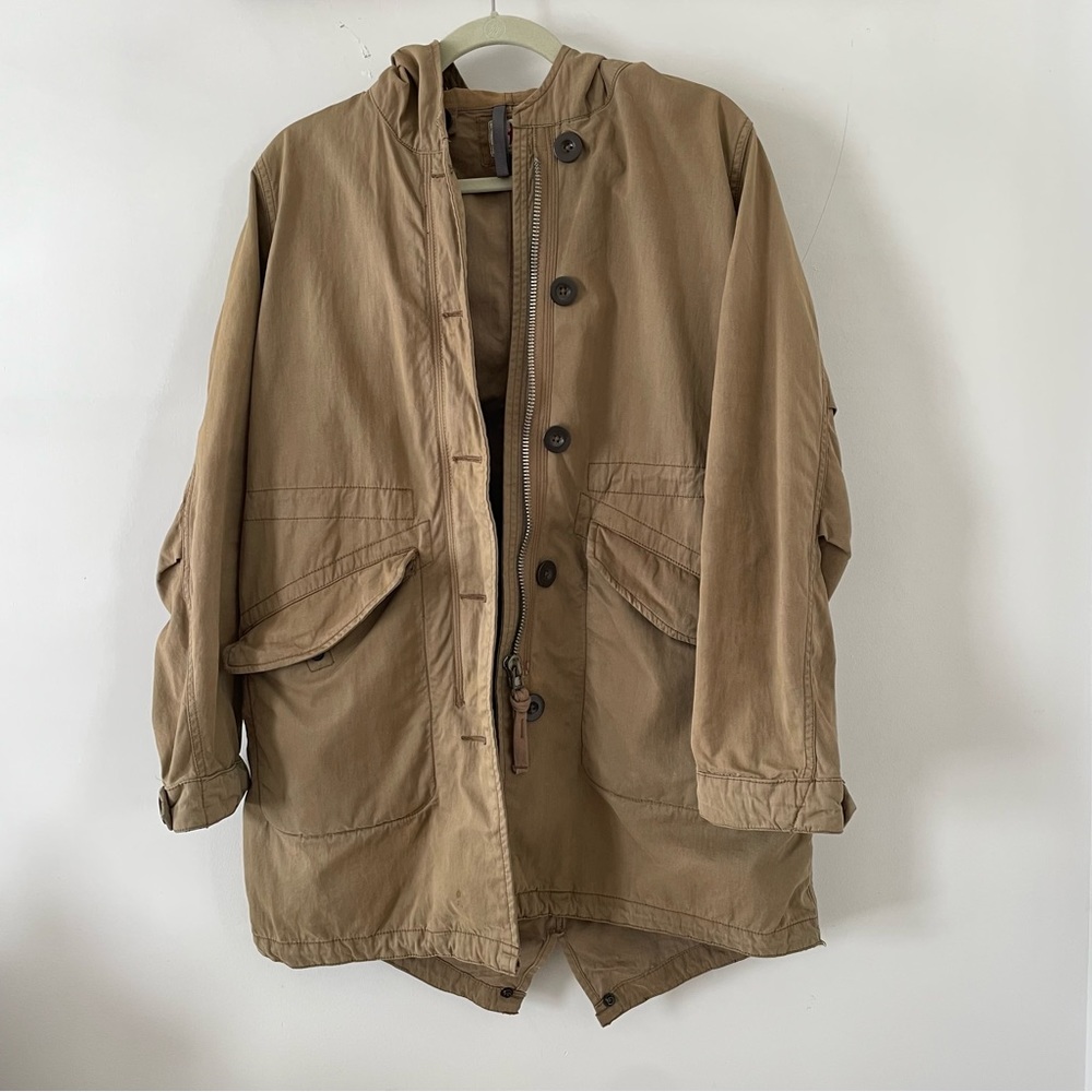Relwen Women’s Fishtail Parka Jacket with hood Size Small